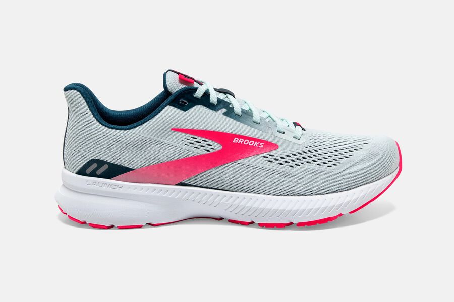 Womens Brooks Launch 8 Road Shoes Ice Flow/Navy/Pink | 870456-EQN